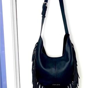 Sassy Jones Black Fringe Shoulder Bag